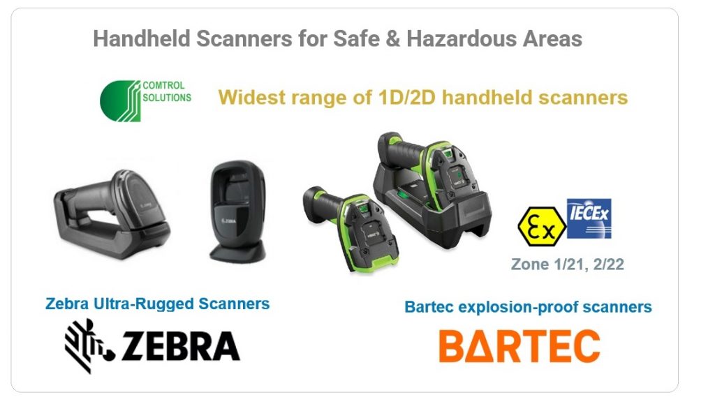 Zebra and Bartec Handheld Scanners